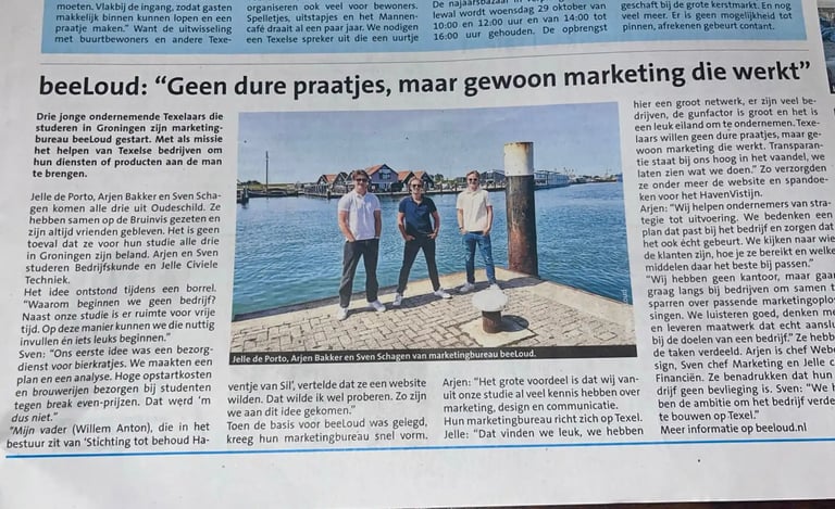 beeLoud in Texelse courant