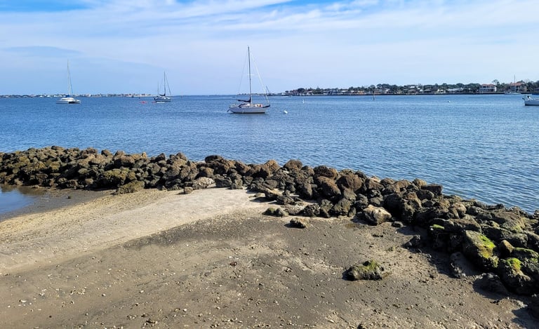 St. Augustine Florida coast with sailboats