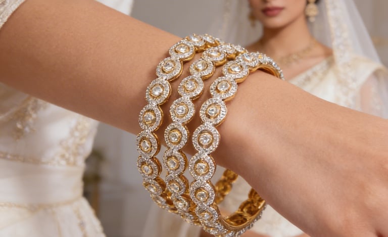 CZ stone imitation bangles — premium affordable jewellery India online