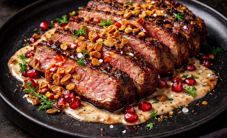 Wagyu Ribeye Tahini Brown Butter Recipe made with Australian Wagyu imported by Wagyu Prime to Egypt