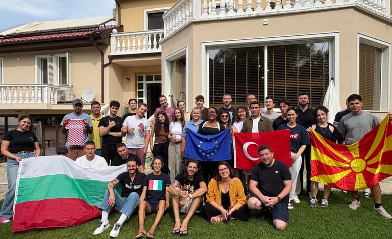 Group photo from Erasmus+ youth exchange organised by Academy of Success