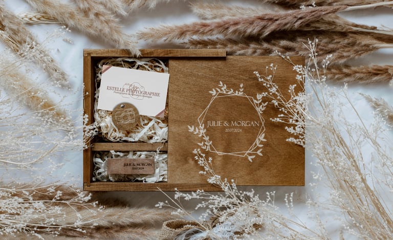 coffret bois mariage photographe frouzins et toulouse