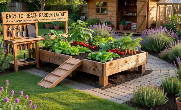 Easy-to-Reach Garden Layout