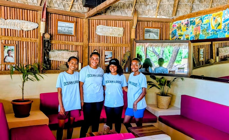 Ocean Lodge, hôtel à la Baie de Sakalava à Madagascar pour un séjour windsurf, kitesurf et wingfoil.