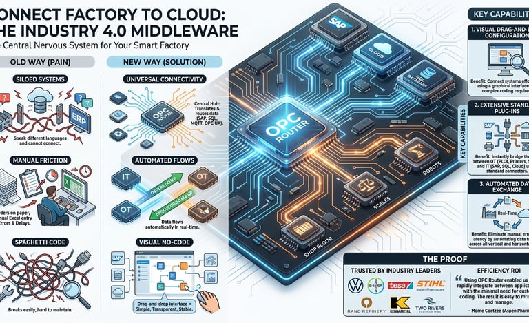 OPC Router, industrial automation, SAP, ERP, Rest