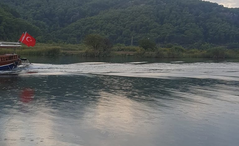 a boat in river