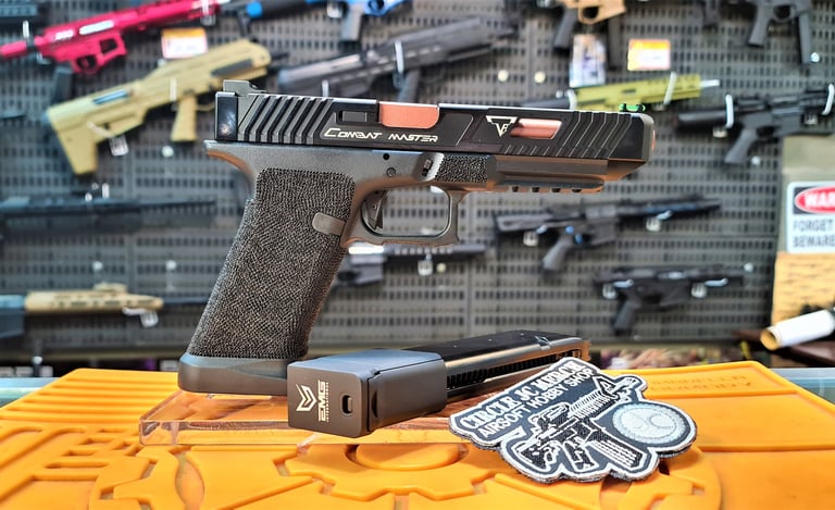EMG (APS Custom) TTI Combat Master G34 Slide w/ OMEGA Frame CO2 Pistol Black