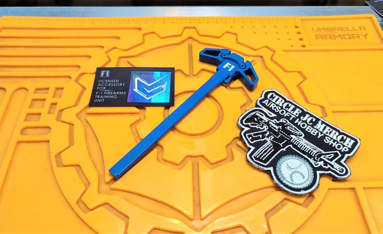 EMG F1 CHARGING HANDLE BLUE