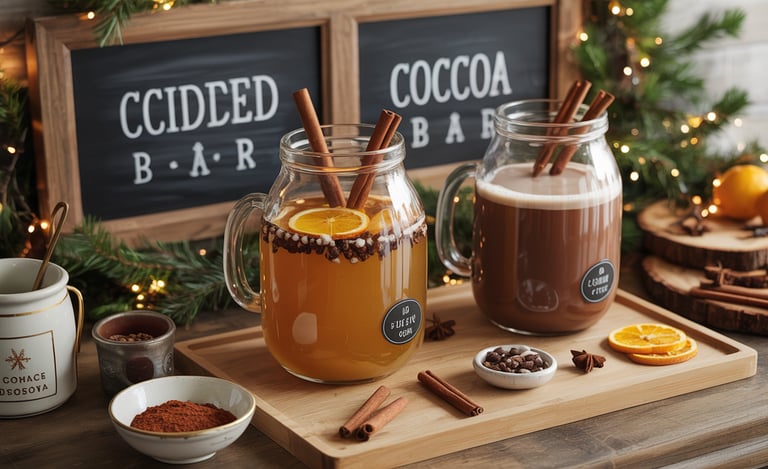a glass of hot chocolate drink with cinnamon cinnamons