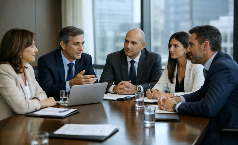 Reunião executiva de comunicação estratégica