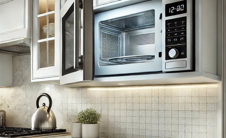 microwave with a range hood
