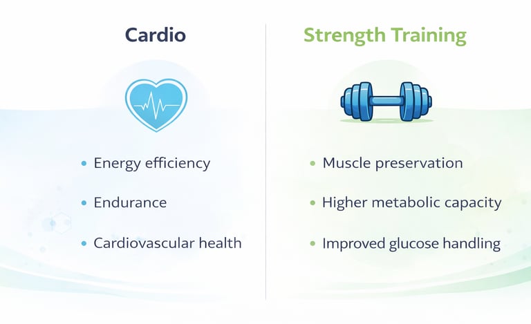 Cardio training Vs Strength training for metabolism