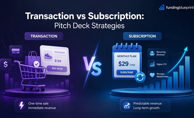 Transaction vs Subscription: Pitch Deck Strategies