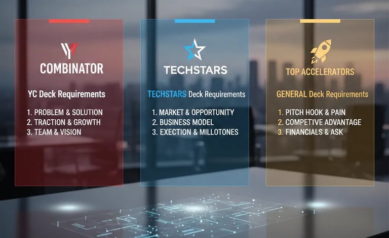 Deck Requirements for YC, Techstars, and Top Accelerators