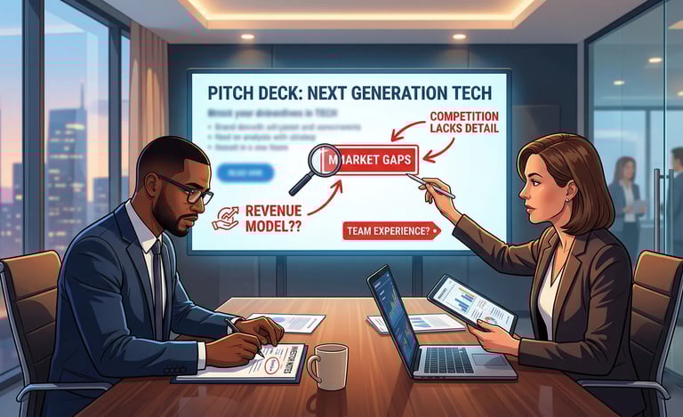 Why Investors Spot Pitch Deck Weaknesses Before Strengths