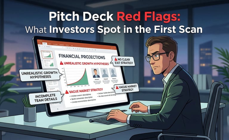 Pitch Deck Red Flags: What Investors Spot in the First Scan