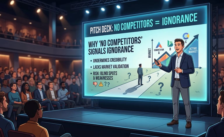 Pitch Deck Competition Slide: Why No Competitors Signals Ignorance