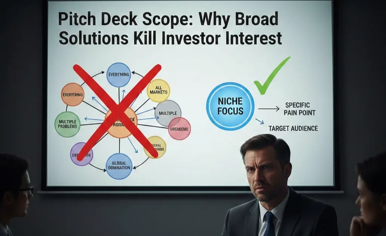 Pitch Deck Scope: Why Broad Solutions Kill Investor Interest