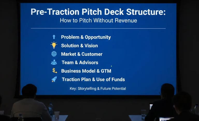 Pre-Traction Pitch Deck Structure: How to Pitch Without Revenue