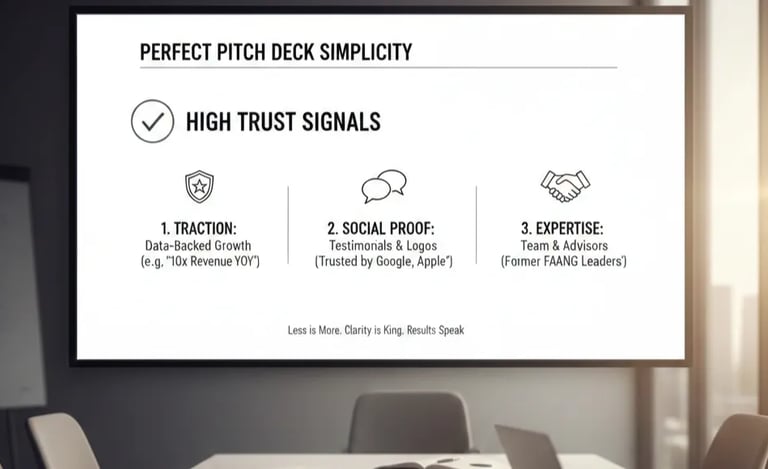 High Trust Signals: Examples of Perfect Pitch Deck Simplicity