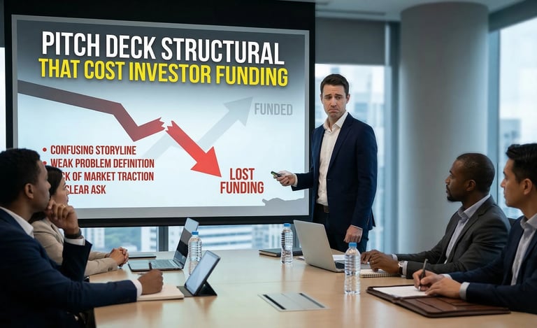 Pitch Deck Structural Mistakes That Cost Investor Funding