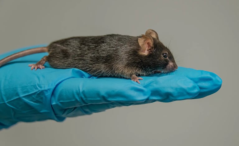 A captured rat in residential home