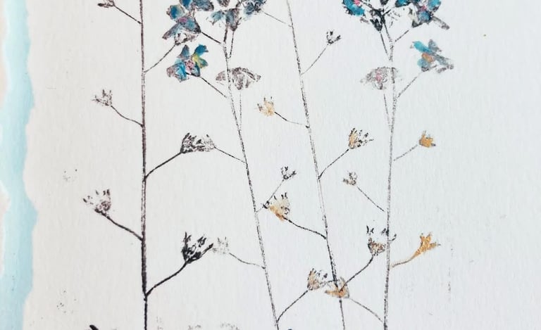 A colourful print of wildflowers