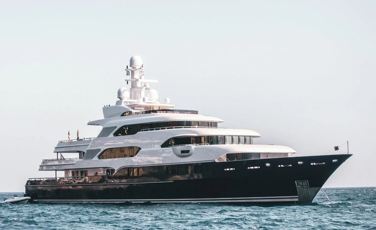 A large luxury superyacht