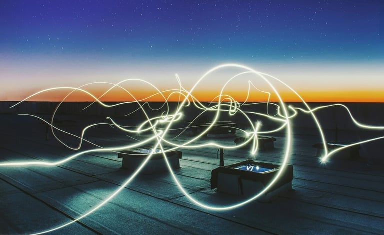 Abstract long exposure light painting