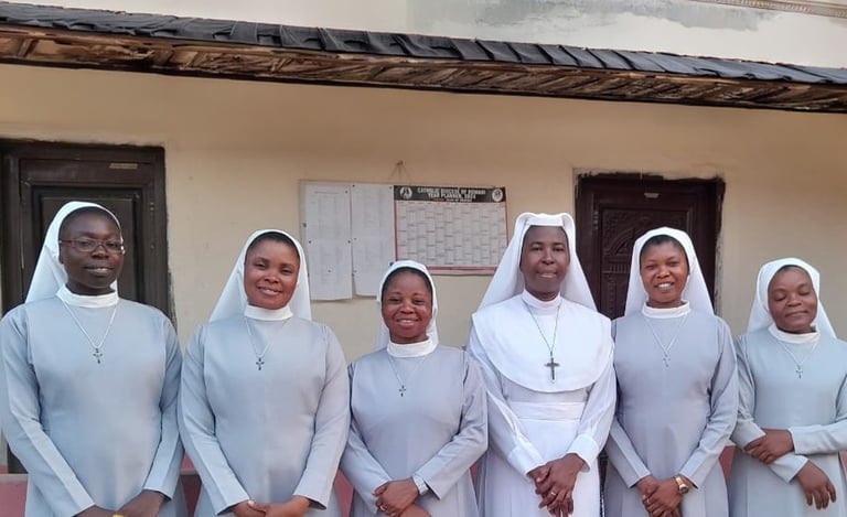 Catholic sisters standing together during vocation formation