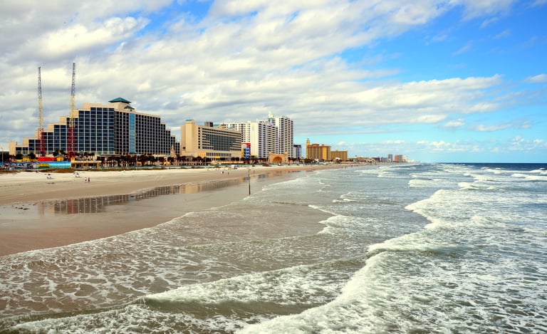 daytona beach with a view of a the hotel boardwalk