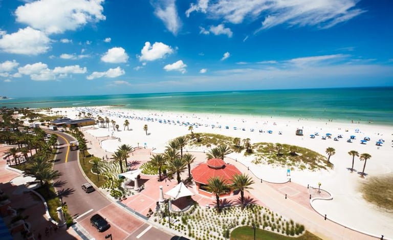 overlooking Clearwater beach