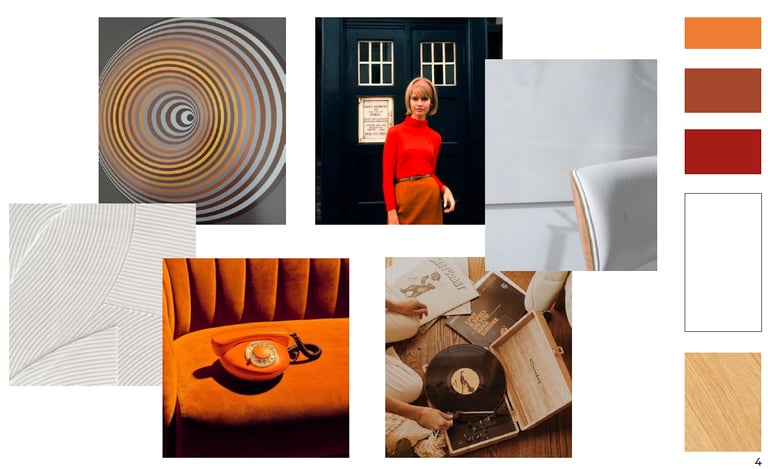 a moodboard with sixties' spirit