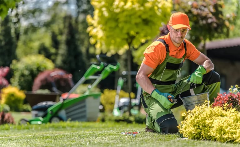 man gardening 