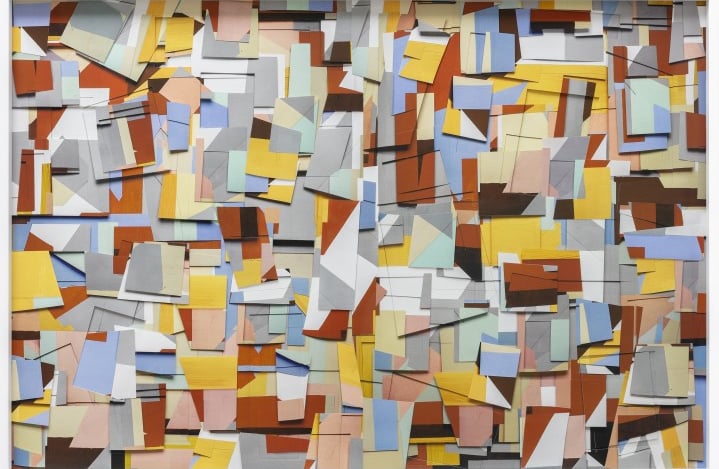 Obra abstrata Vik Muniz