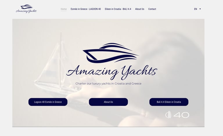 Webové stránky Aazing Yachts
