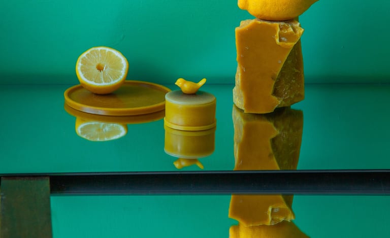 Bičių vaško gaminiai. Bičių vaškas. Vaškinė druskinė. Užpelkių medus