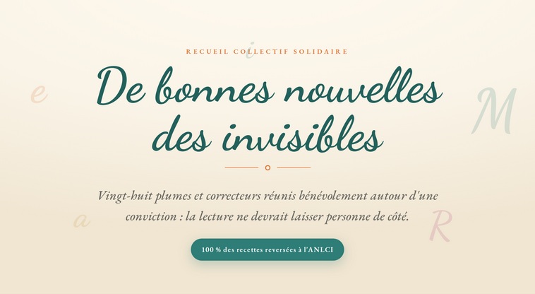 recueil De bonnes nouvelles des invisibles ANLCI