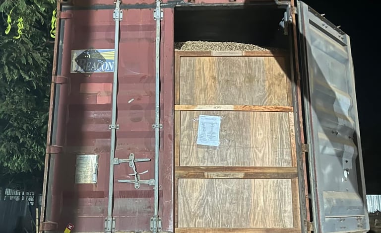 shipping our wood pellet product