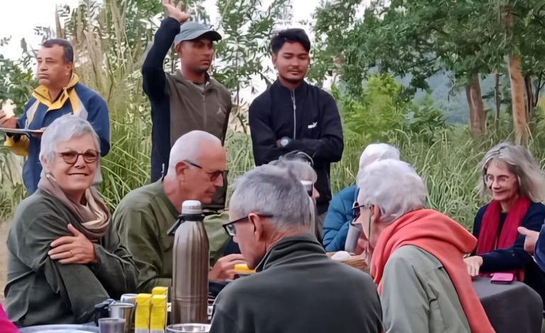 breakfast in Bardia National Park