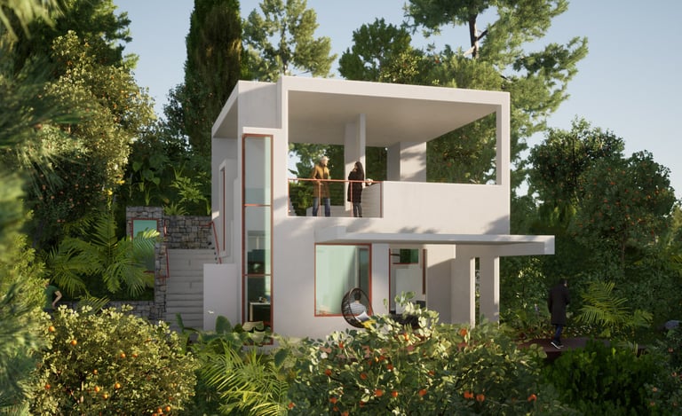 Modern Country House Integrated Into Nature