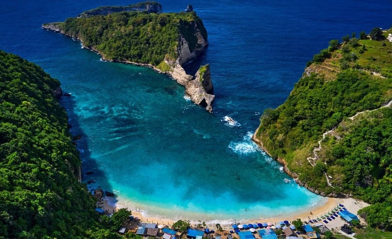 Atuh Beach from sky
