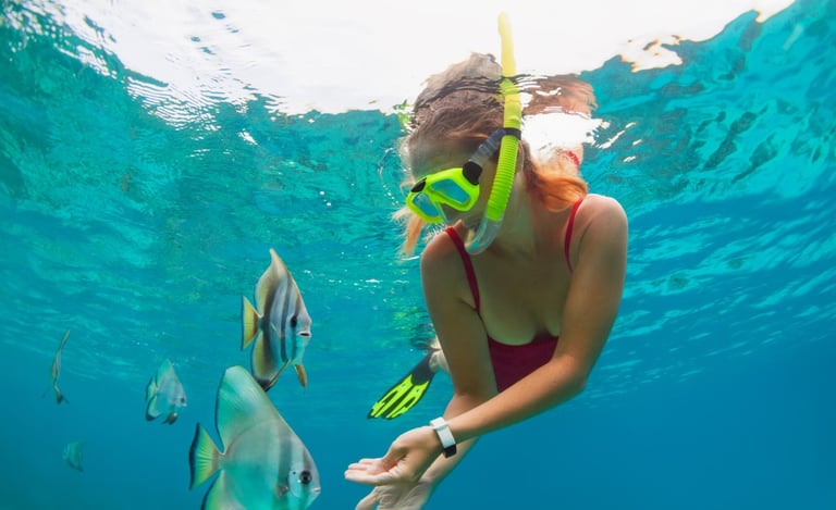 Snorkeling at Virgin Beach Karangasem Bali