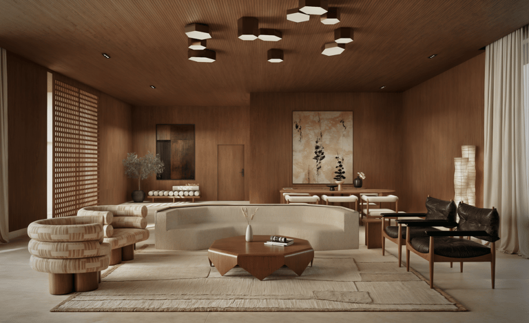 Contemporary villa living room Dubai