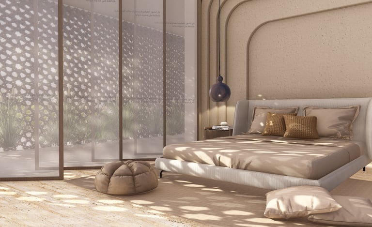 Modern bedroom  in House of the Future 2024 designed by Moori Interiors