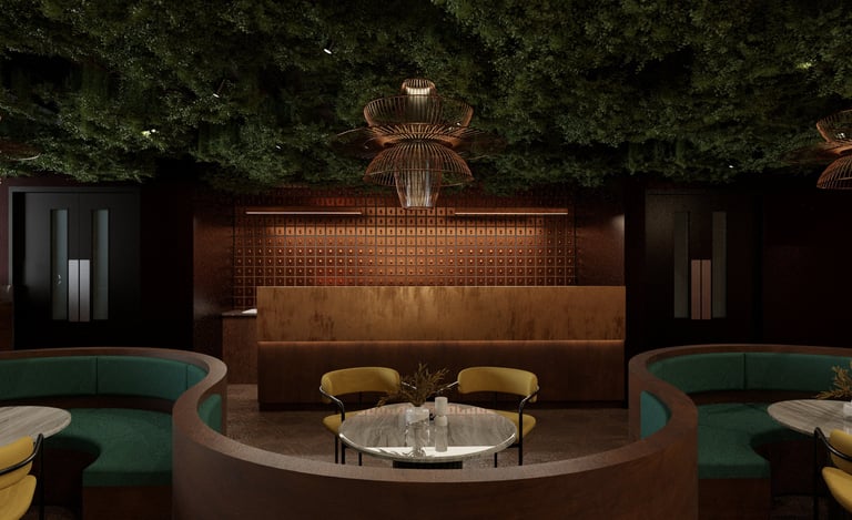 High-end lounge seating design Dubai