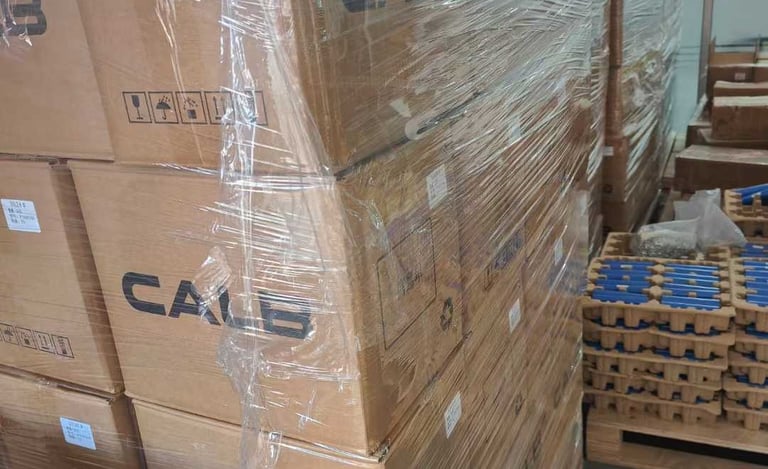 CALB lithium cells in carton boxes