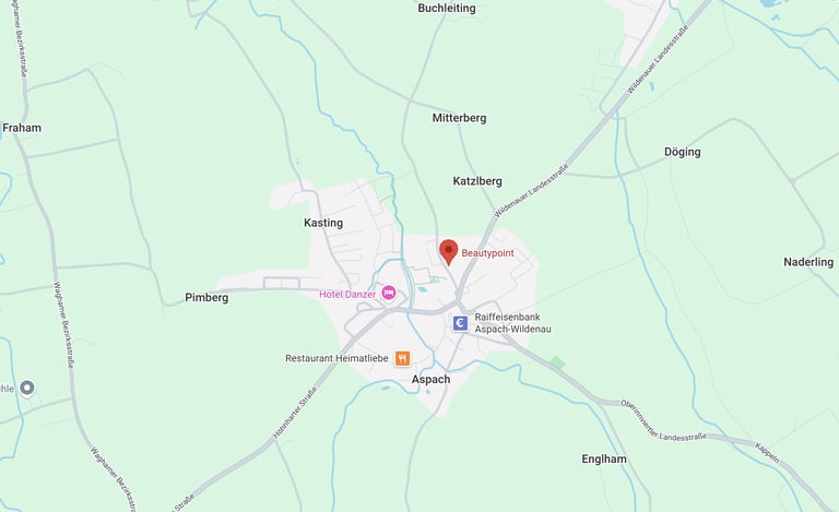 Maps Screenshot vom Standort von Beautypoint Petra