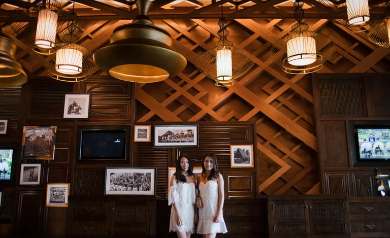 Janice family portrait inside Indigo Seminyak Bali with warm luxury interior atmosphere