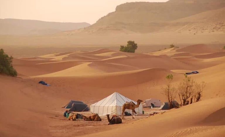nomadic tent in chigaga desert zagora with soul of nomads